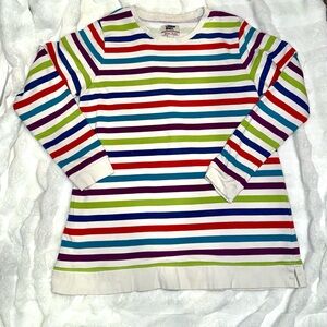 Lands' End Multicolor Striped Long Sleeve Tee